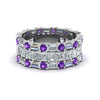 Load image into Gallery viewer, 3-piece-diamond-eternity-anniversary-band-with-violac-topaz-in-18K-white-gold-FD8377BGVITO-NL-WG.jpg