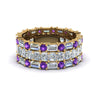 Load image into Gallery viewer, 3-piece-diamond-eternity-anniversary-band-with-violac-topaz-in-18K-yellow-gold-FD8377BGVITO-NL-YG.jpg