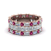 Load image into Gallery viewer, 3-piece-diamond-eternity-anniversary-band-with-with-pink-sapphire-in-18K-rose-gold-FD8377BGSADRPI-NL-RG.jpg