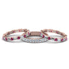 Load image into Gallery viewer, 3-piece-diamond-eternity-anniversary-band-with-with-pink-sapphire-in-18K-rose-gold-FD8377BGSADRPI-NL-RG.jpg