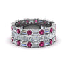 Load image into Gallery viewer, 3-piece-diamond-eternity-anniversary-band-with-with-pink-sapphire-in-950-platinum-FD8377BGSADRPI-NL-WG.jpg