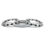 Load image into Gallery viewer, 3-piece-eternity-anniversary-band-with-black-diamond-in-14K-white-gold-FD8377BGBLACK-NL-WG.jpg
