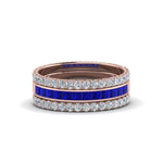 Load image into Gallery viewer, 3-piece-stackable-eternity-band-with-blue-sapphire-in-14K-rose-gold-FD8422BGSABL-NL-RG.jpg
