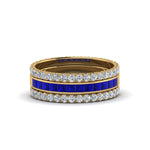 Load image into Gallery viewer, 3-piece-stackable-eternity-band-with-blue-sapphire-in-14K-yellow-gold-FD8422BGSABL-NL-YG.jpg
