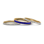 Load image into Gallery viewer, 3-piece-stackable-eternity-band-with-blue-sapphire-in-14K-yellow-gold-FD8422BGSABL-NL-YG.jpg
