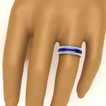 Load image into Gallery viewer, 3-piece-stackable-eternity-band-with-blue-sapphire-in-18K-white-gold-FD8422BGSABL-NL-WG.jpg
