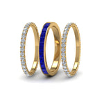 Load image into Gallery viewer, 3-piece-stackable-eternity-band-with-blue-sapphire-in-18K-yellow-gold-FD8422BGSABL-NL-YG.jpg
