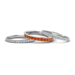 Load image into Gallery viewer, 3-piece-stackable-eternity-band-with-orange-sapphire-in-14K-white-gold-FD8422BGSAOR-NL-WG.jpg
