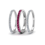 Load image into Gallery viewer, 3-piece-stackable-eternity-band-with-pink-sapphire-in-950-Platinum-FD8422BGSADRPI-NL-WG.jpg
