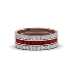 Load image into Gallery viewer, 3-piece-stackable-eternity-band-with-ruby-in-14K-rose-gold-FD8422BGRUDR-NL-RG.jpg
