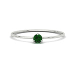 Load image into Gallery viewer, 3-prong-round-emerald-tiny-band-ring-in-white-gold-fd9389gemgrsleep-nl-wg.jpg?v=1756441995
