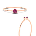 Load image into Gallery viewer, 3-prong-round-pink-sapphire-tiny-band-ring-in-rose-gold-fd9389gsadrpiangle3-nl-rg.jpg?v=1756441995
