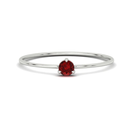 3 Prong Round Tiny Band Stack Ring