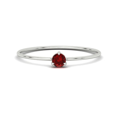 3 Prong Round Tiny Band Stack Ring