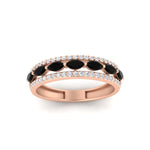 Load image into Gallery viewer, 3-row-cute-stackable-black-diamond-band-in-rose-gold-fd11533bgblack-nl-rg.jpg
