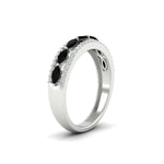 Load image into Gallery viewer, 3-row-cute-stackable-black-diamond-band-in-white-gold-fd11533bgblack-nl-wg.jpg
