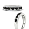 Load image into Gallery viewer, 3-row-cute-stackable-black-diamond-band-in-white-gold-fd11533bgblack-nl-wg.jpg