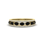 Load image into Gallery viewer, 3-row-cute-stackable-black-diamond-band-in-yellow-gold-fd11533bgblack-nl-yg.jpg
