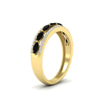 Load image into Gallery viewer, 3-row-cute-stackable-black-diamond-band-in-yellow-gold-fd11533bgblack-nl-yg.jpg
