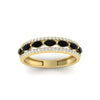 Load image into Gallery viewer, 3-row-cute-stackable-black-diamond-band-in-yellow-gold-fd11533bgblack-nl-yg.jpg