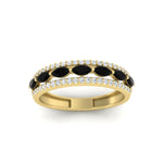 Load image into Gallery viewer, 3-row-cute-stackable-black-diamond-band-in-yellow-gold-fd11533bgblack-nl-yg.jpg
