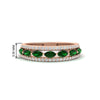 Load image into Gallery viewer, 3-row-cute-stackable-emerald-band-in-rose-gold-fd11533bgemgr-nl-rg.jpg