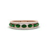 Load image into Gallery viewer, 3-row-cute-stackable-emerald-band-in-rose-gold-fd11533bgemgr-nl-rg.jpg