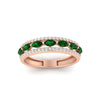 Load image into Gallery viewer, 3-row-cute-stackable-emerald-band-in-rose-gold-fd11533bgemgr-nl-rg.jpg