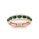 Load image into Gallery viewer, 3-row-cute-stackable-emerald-band-in-rose-gold-fd11533bgemgr-nl-rg.jpg
