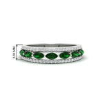 Load image into Gallery viewer, 3-row-cute-stackable-emerald-band-in-white-gold-fd11533bgemgr-nl-wg.jpg
