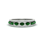 Load image into Gallery viewer, 3-row-cute-stackable-emerald-band-in-white-gold-fd11533bgemgr-nl-wg.jpg
