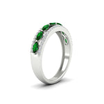 Load image into Gallery viewer, 3-row-cute-stackable-emerald-band-in-white-gold-fd11533bgemgr-nl-wg.jpg
