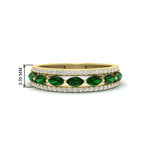Load image into Gallery viewer, 3-row-cute-stackable-emerald-band-in-yellow-gold-fd11533bgemgr-nl-yg.jpg
