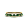 Load image into Gallery viewer, 3-row-cute-stackable-emerald-band-in-yellow-gold-fd11533bgemgr-nl-yg.jpg
