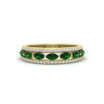 Load image into Gallery viewer, 3-row-cute-stackable-emerald-band-in-yellow-gold-fd11533bgemgr-nl-yg.jpg
