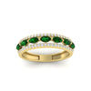 Load image into Gallery viewer, 3-row-cute-stackable-emerald-band-in-yellow-gold-fd11533bgemgr-nl-yg.jpg