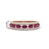 Load image into Gallery viewer, 3-row-cute-stackable-pink-sapphire-band-in-rose-gold-fd11533bgsadrpi-nl-rg.jpg