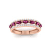 Load image into Gallery viewer, 3-row-cute-stackable-pink-sapphire-band-in-rose-gold-fd11533bgsadrpi-nl-rg.jpg