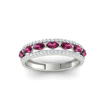 Load image into Gallery viewer, 3-row-cute-stackable-pink-sapphire-band-in-white-gold-fd11533bgsadrpi-nl-wg.jpg
