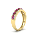 Load image into Gallery viewer, 3-row-cute-stackable-pink-sapphire-band-in-yellow-gold-fd11533bgsadrpi-nl-yg.jpg
