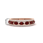 Load image into Gallery viewer, 3-row-cute-stackable-ruby-band-in-rose-gold-fd11533bgrudr-nl-rg.jpg
