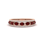Load image into Gallery viewer, 3-row-cute-stackable-ruby-band-in-rose-gold-fd11533bgrudr-nl-rg.jpg
