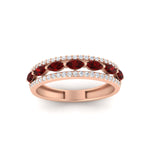 Load image into Gallery viewer, 3-row-cute-stackable-ruby-band-in-rose-gold-fd11533bgrudr-nl-rg.jpg
