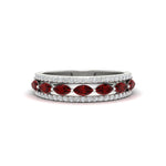 Load image into Gallery viewer, 3-row-cute-stackable-ruby-band-in-white-gold-fd11533bgrudr-nl-wg.jpg
