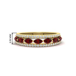 Load image into Gallery viewer, 3-row-cute-stackable-ruby-band-in-yellow-gold-fd11533bgrudr-nl-yg.jpg
