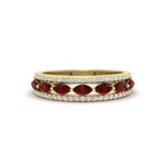 Load image into Gallery viewer, 3-row-cute-stackable-ruby-band-in-yellow-gold-fd11533bgrudr-nl-yg.jpg

