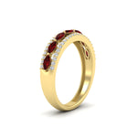 Load image into Gallery viewer, 3-row-cute-stackable-ruby-band-in-yellow-gold-fd11533bgrudr-nl-yg.jpg

