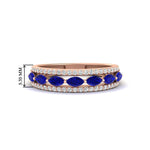 Load image into Gallery viewer, 3-row-cute-stackable-sapphire-band-in-rose-gold-fd11533bgsabl-nl-rg.jpg
