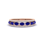 Load image into Gallery viewer, 3-row-cute-stackable-sapphire-band-in-rose-gold-fd11533bgsabl-nl-rg.jpg
