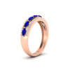 Load image into Gallery viewer, 3-row-cute-stackable-sapphire-band-in-rose-gold-fd11533bgsabl-nl-rg.jpg